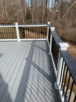New deck with modern railings